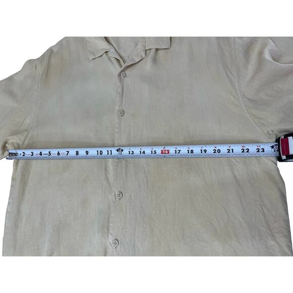 Tommy Bahama Mens RumFellas Silk Button Up Embroidered Tan Sz XL Maduro - Picture 9 of 10